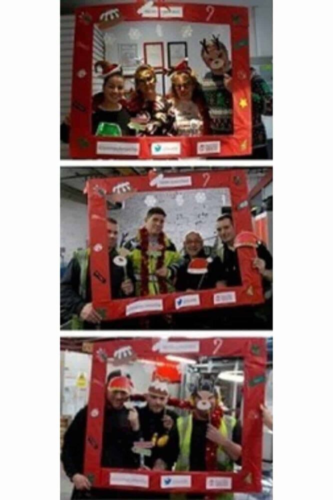 Employees with Christmas Jumpers on
