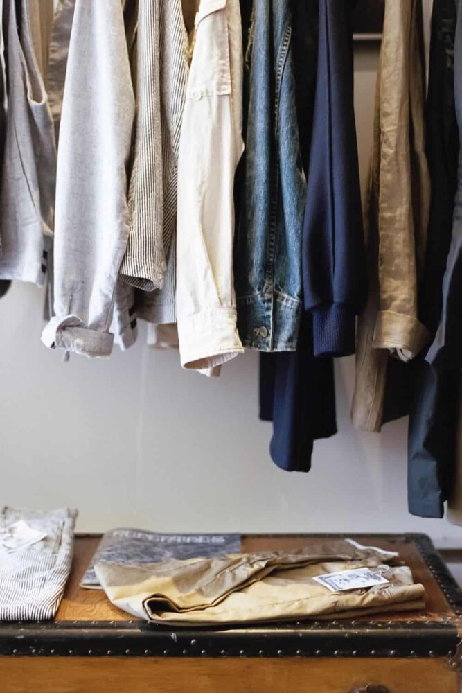 Clothes on a rail